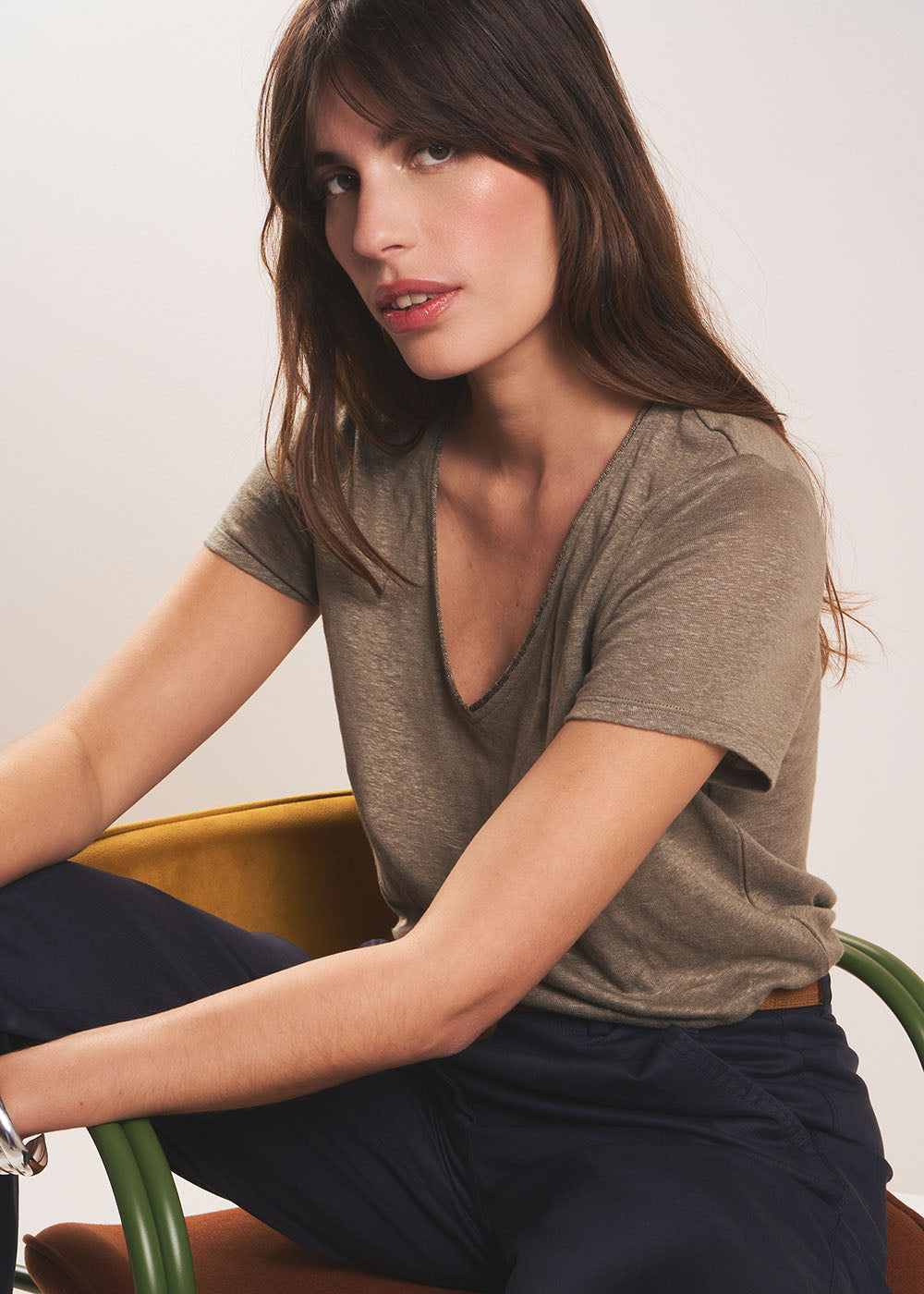 Linen short-sleeves t-shirt - Sud Express - 5 - Sud Express