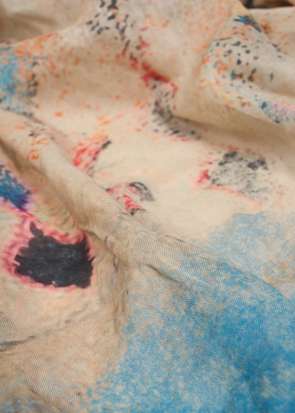 Printed rectangular scarf - Sud Express - 2 - Sud Express