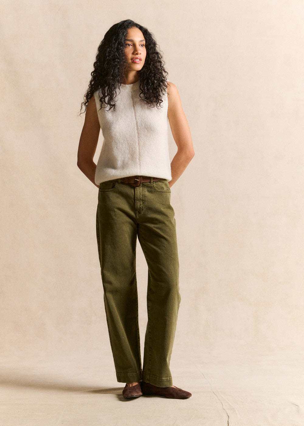 Sleeveless mohair knit vest, straight fit - Sud Express - 5 - Sud Express
