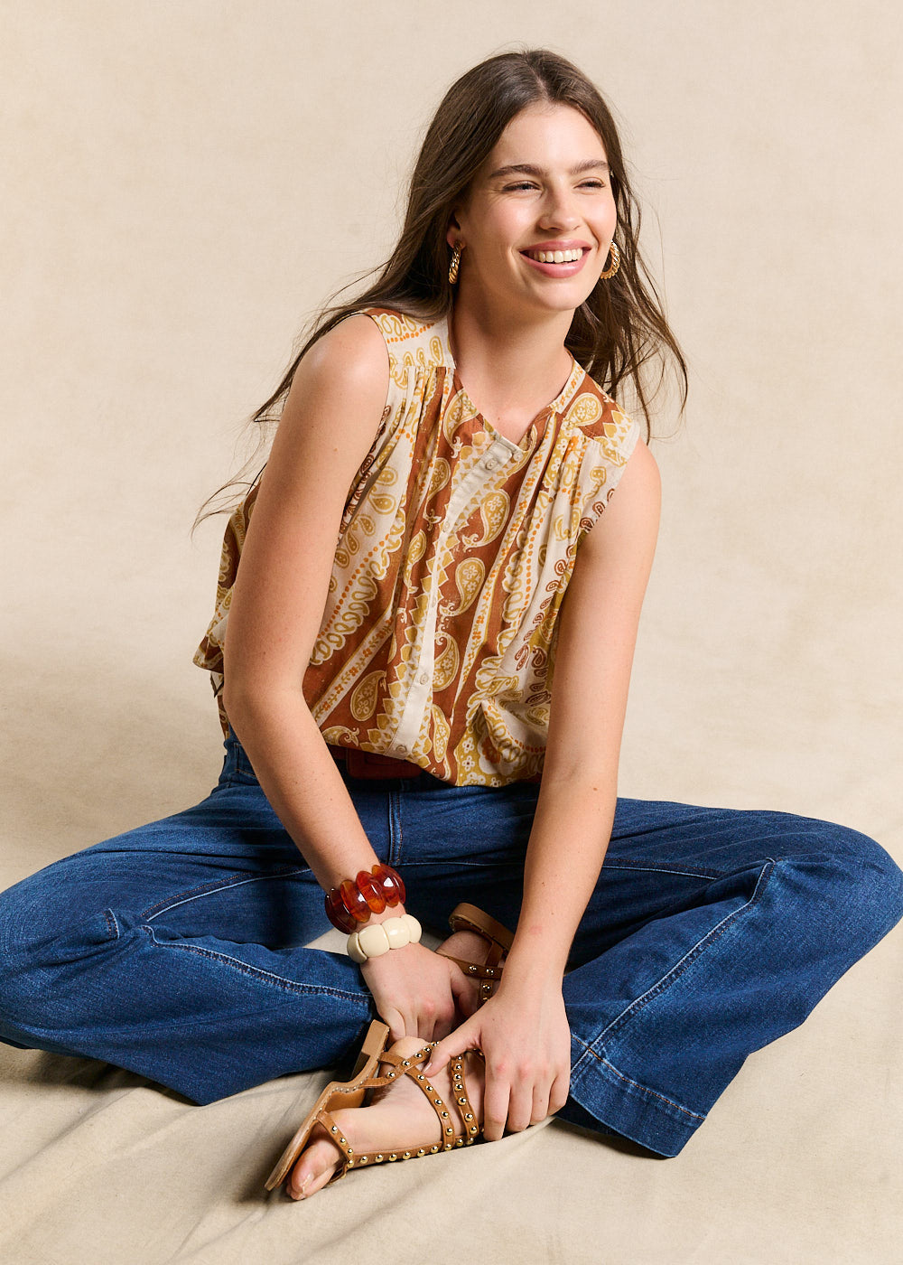 TOLEYA Placed-print blouse - 1 - Sud Express - Sud Express