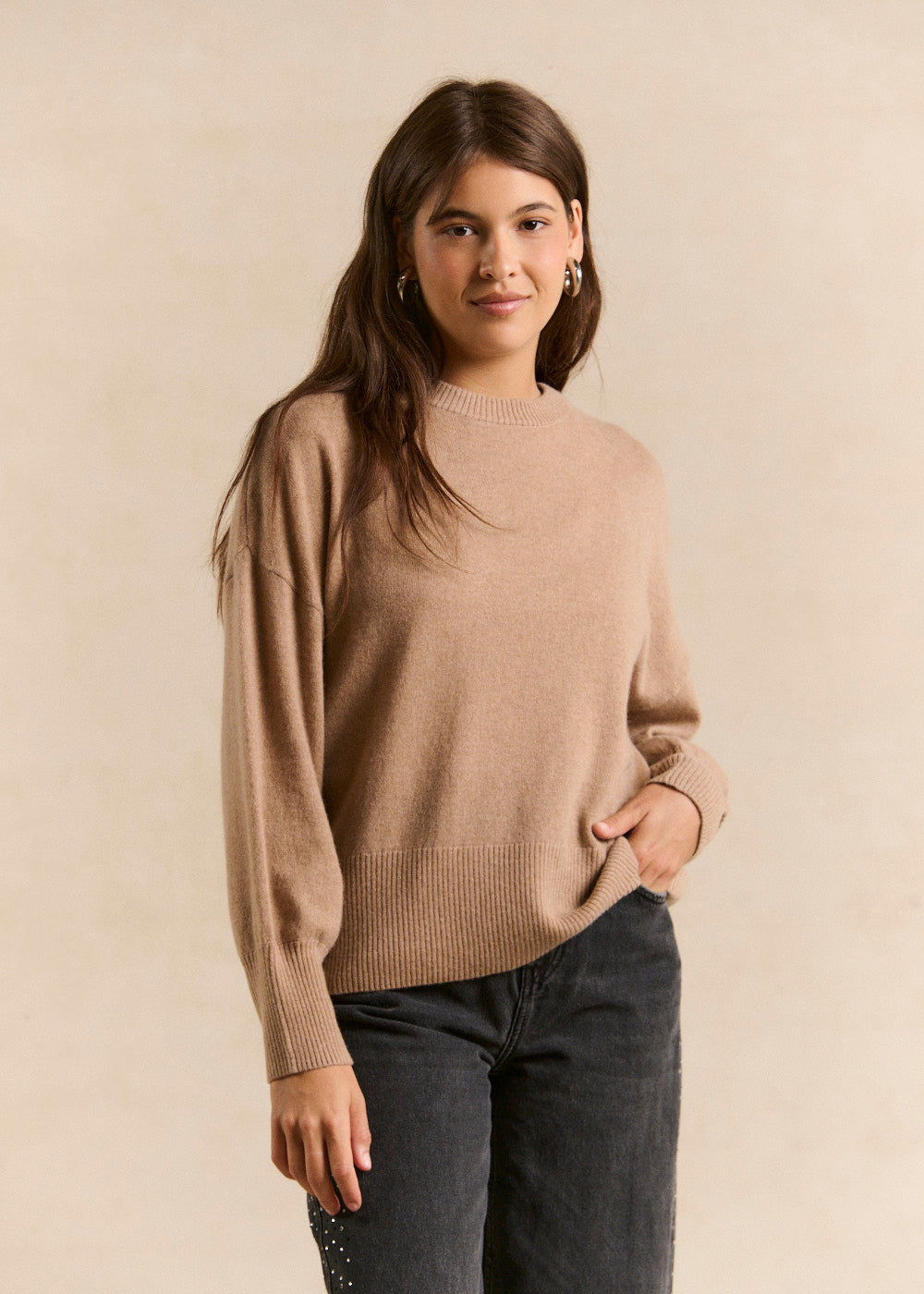 Cropped cashmere sweater  - Sud Express - 1 - Sud Express