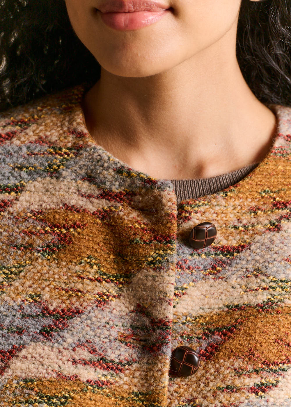 Short wool tweed jacket - Sud Express - 2 - Sud Express