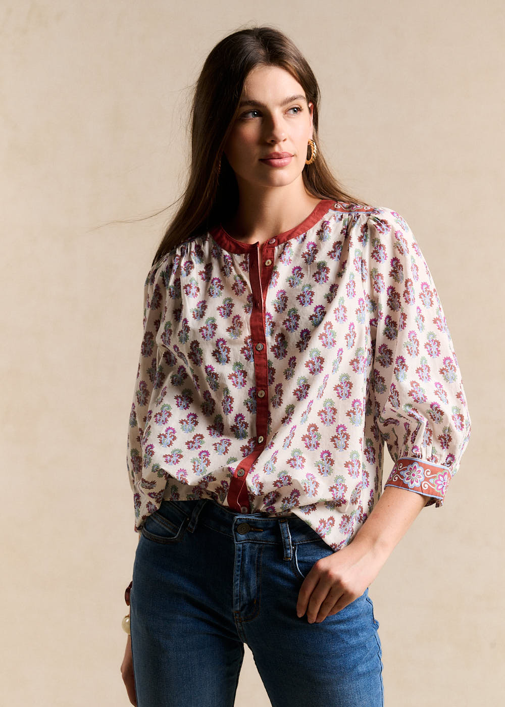 Printed blouse - Sud Express - 4 - Sud Express