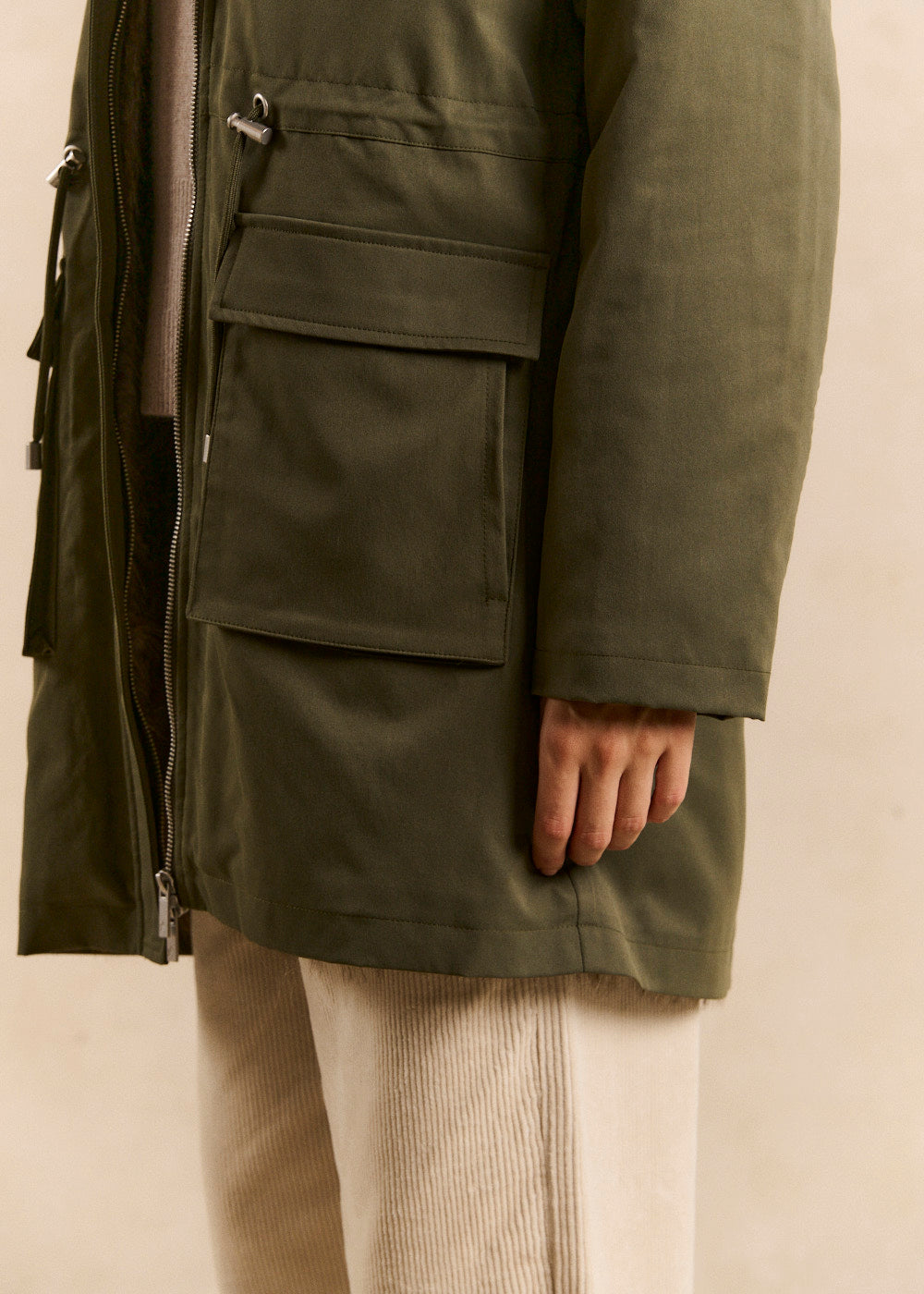 VERONIKA Long water-repellent parka with faux-fur lining - 4 - Sud Express - Sud Express
