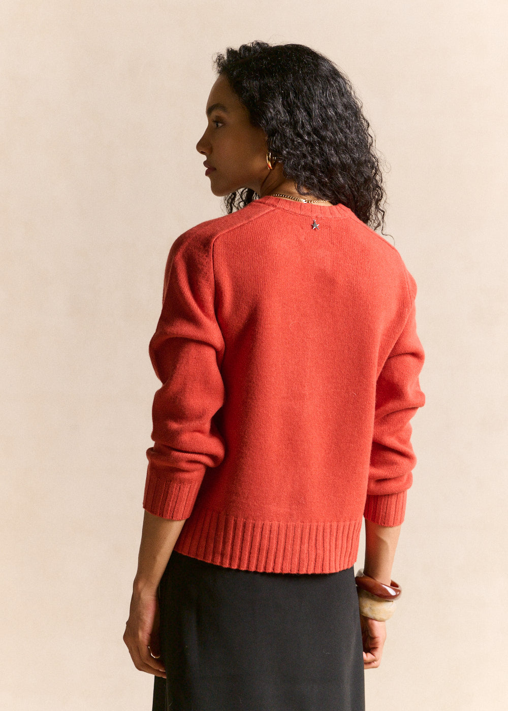 Round-neck wool cardigan - Sud Express - 3 - Sud Express