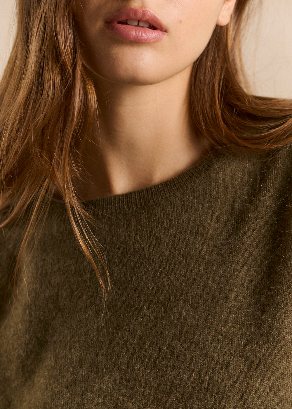 Boat neck sweater in brushed wool and cashmere - Sud Express - 5 - Sud Express