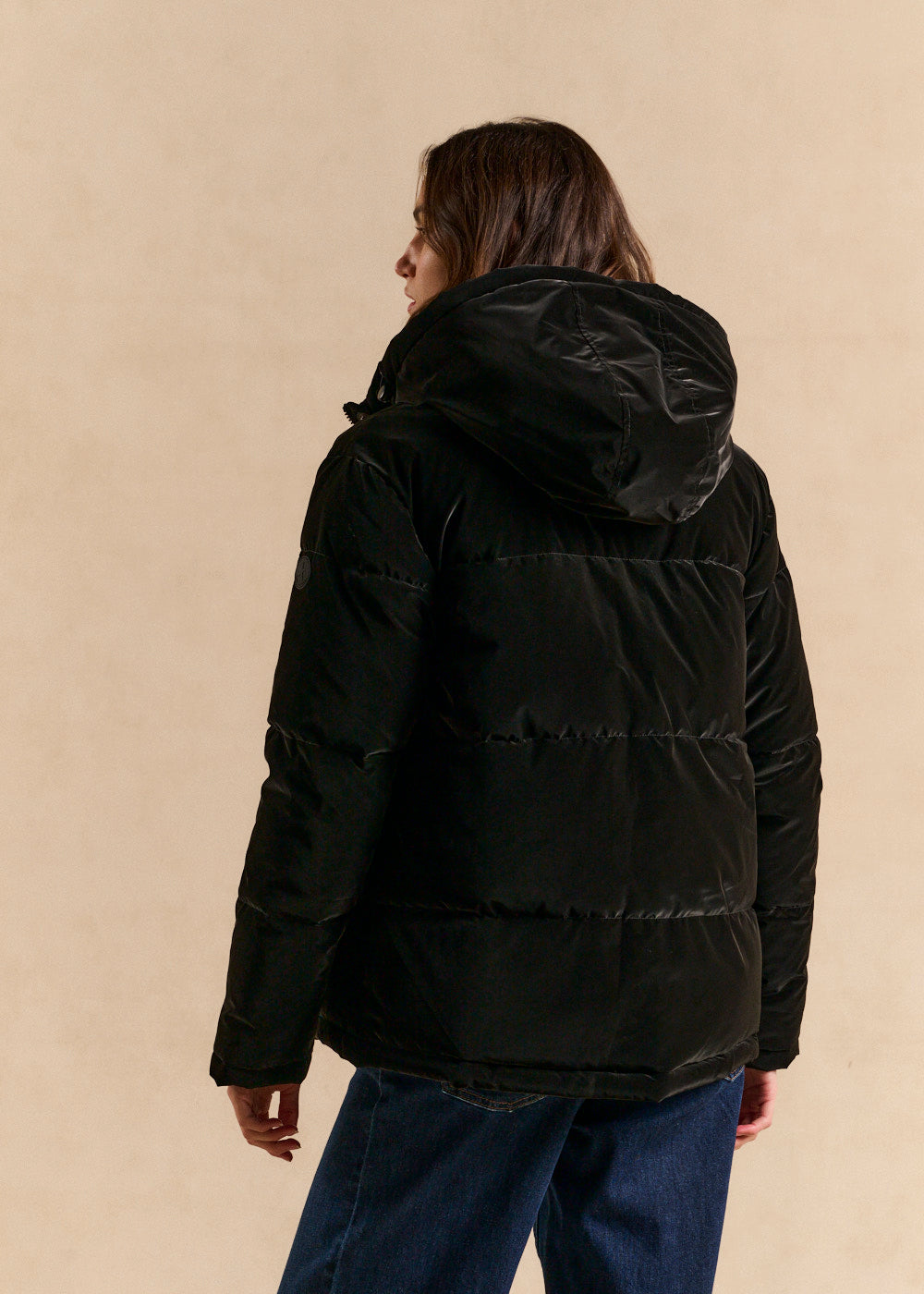 Quilted hooded puffer jacket with zipper - Sud Express - 3 - Sud Express