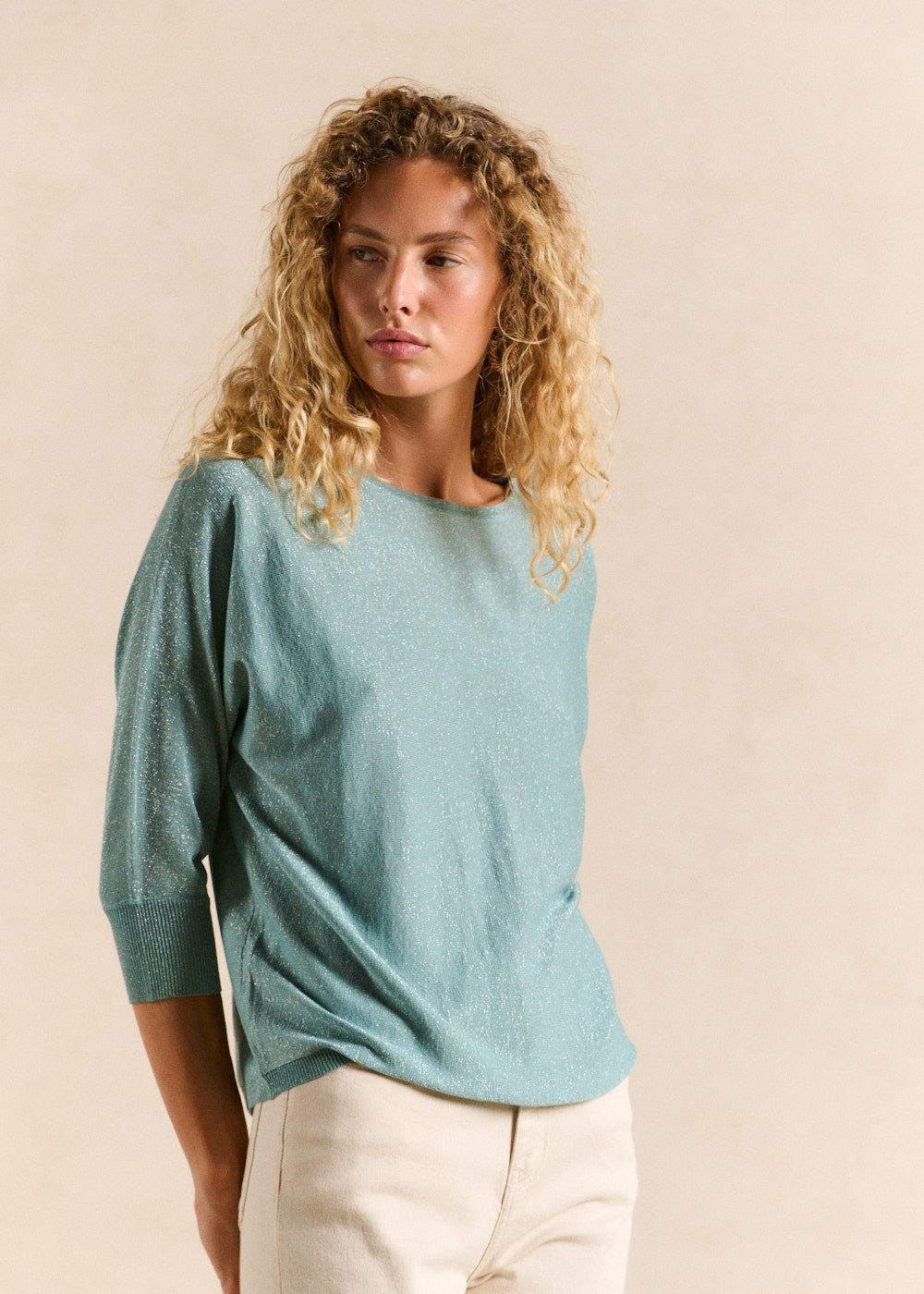 MATADOR Round neck jumper with metallic fibres - 1 - Sud Express - Sud Express