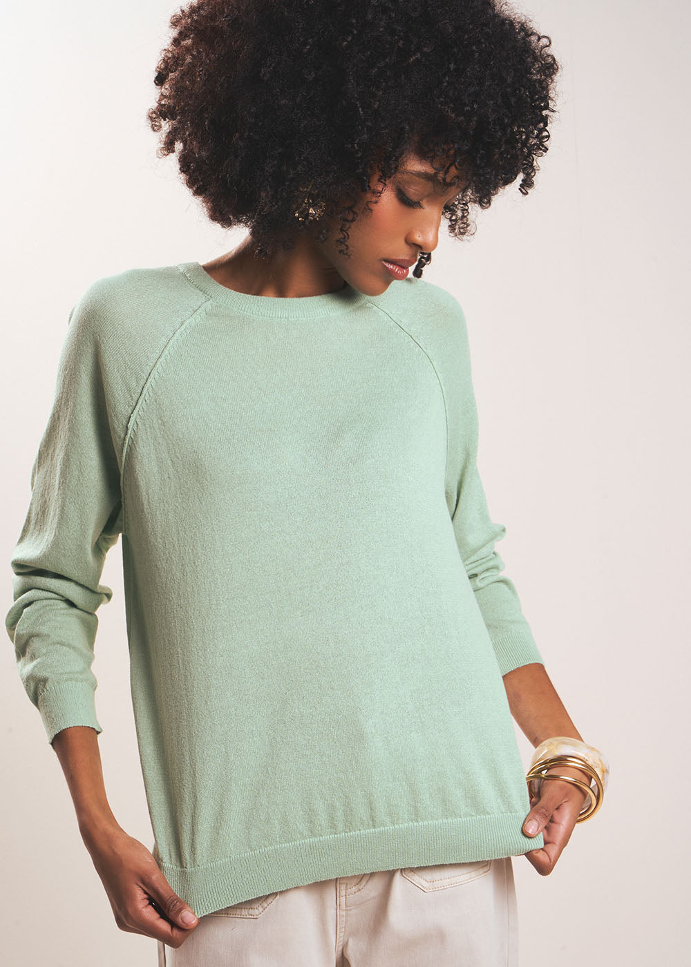 Fitted round neck jumper - Sud Express - 5 - Sud Express