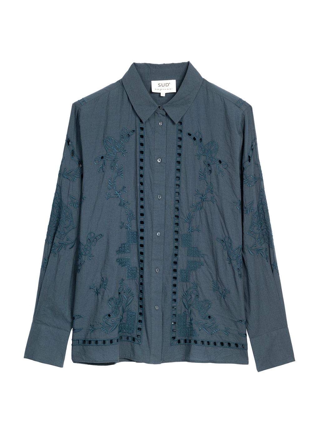 Embroidered Long-Sleeve Shirt - Sud Express - 1 - Sud Express