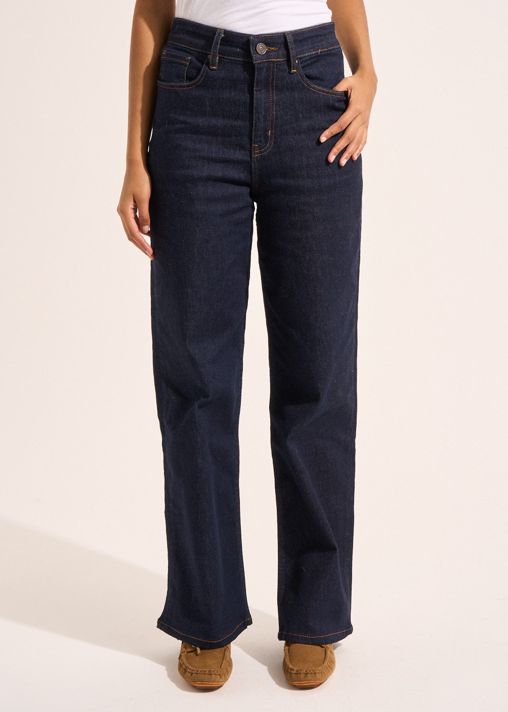 High-waisted wide-leg jeans - Sud Express - 2 - Sud Express