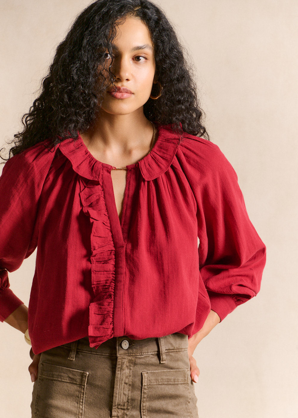 Cotton voile blouse - Sud Express - 1 - Sud Express
