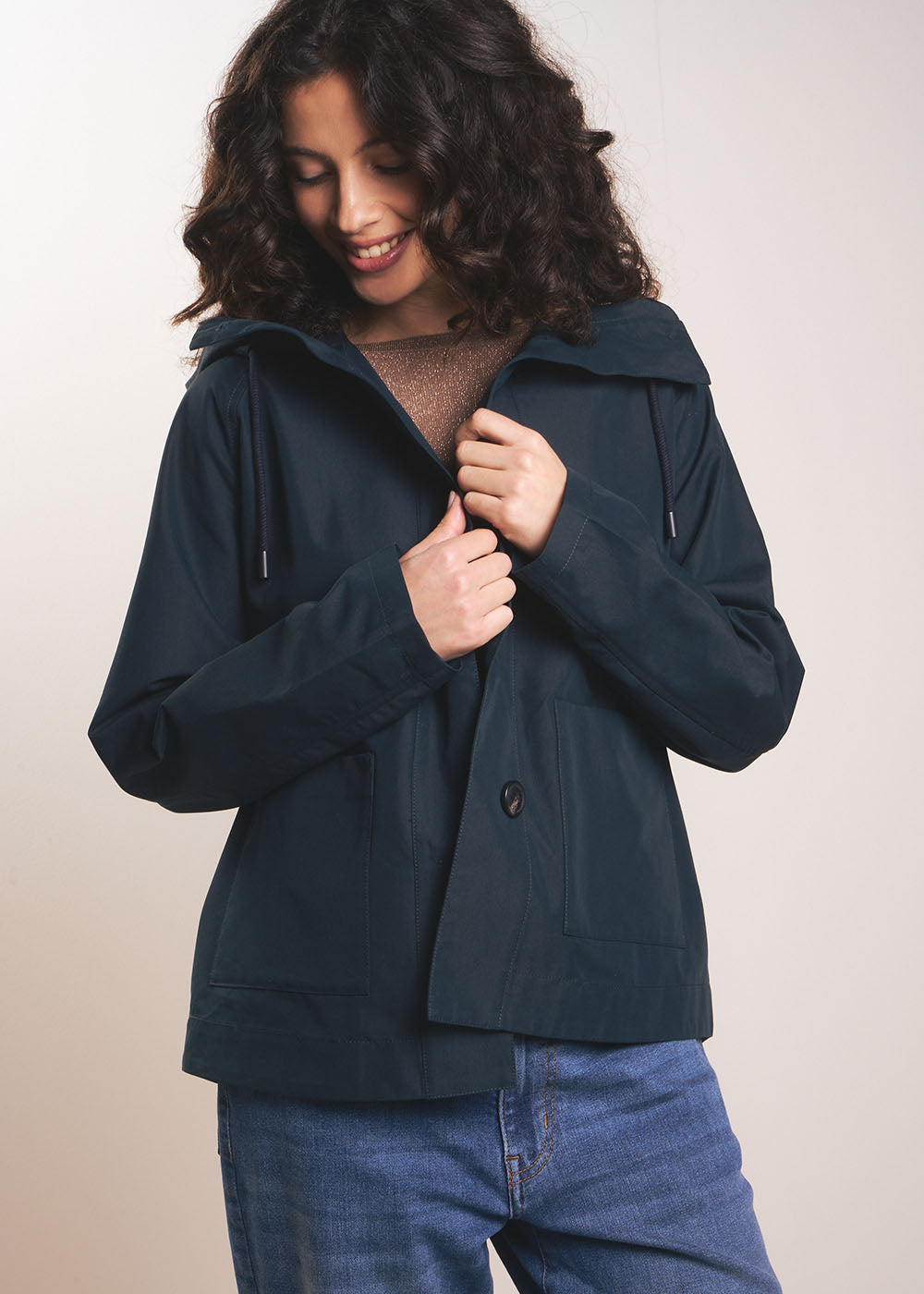 Short water-repellent jacket with hood - Sud Express - 5 - Sud Express