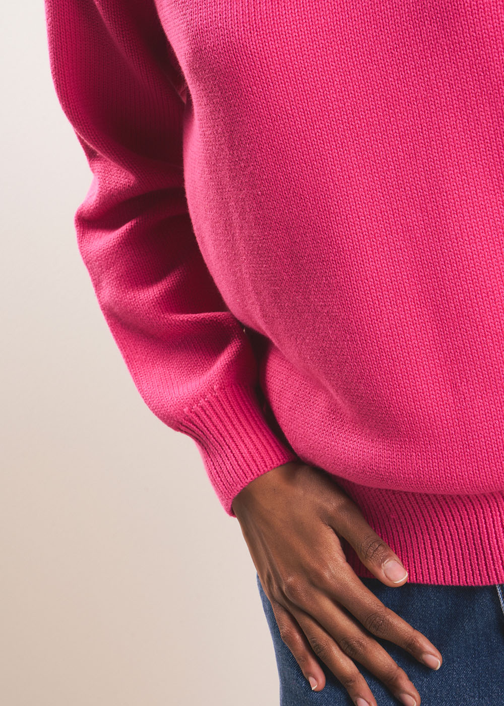 Round neck cotton jumper - Sud Express - 4 - Sud Express