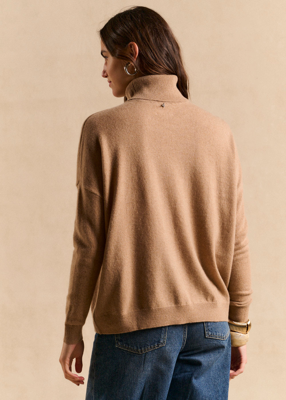 High-neck cashmere pullover, loose fit - Sud Express - 3 - Sud Express