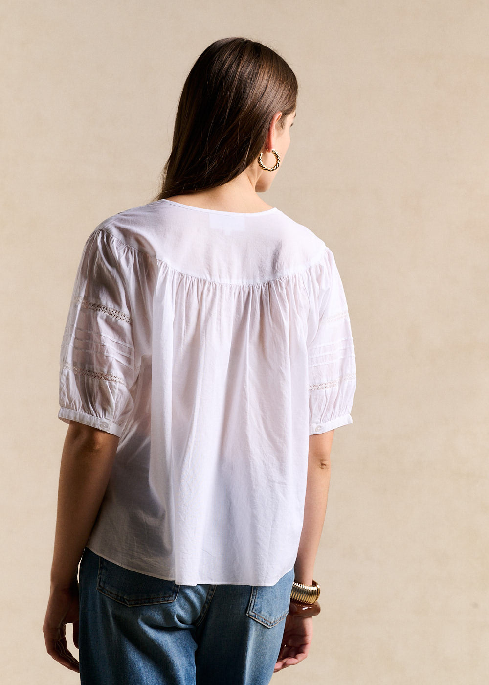 Embroidered Cotton Blouse - Sud Express - 3 - Sud Express