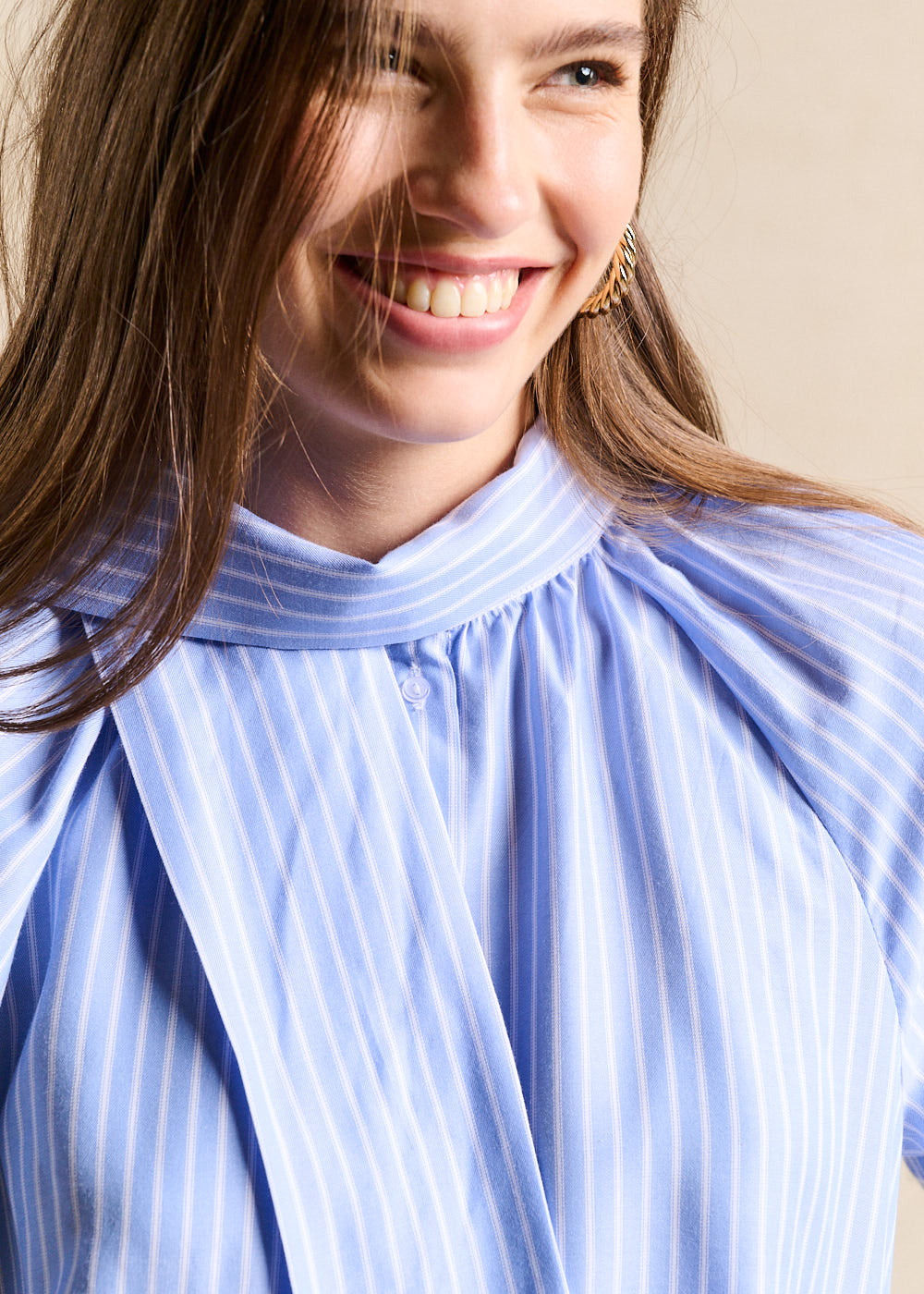 CARMELINA Victorian-style tie-neck shirt - 2 - Sud Express - Sud Express