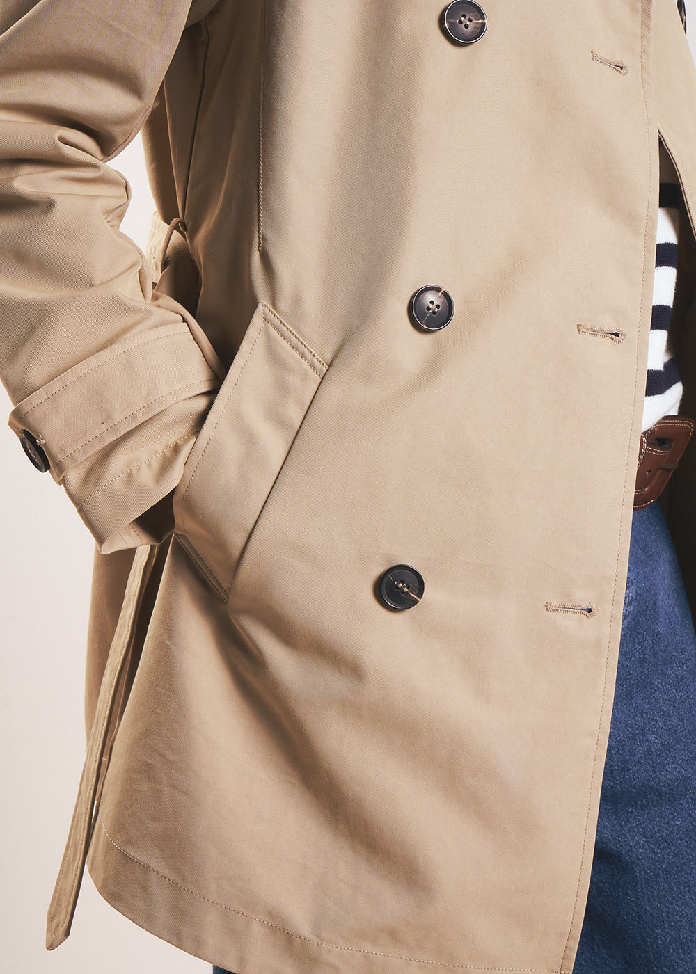 Short waterproof trench coat - Sud Express - 2 - Sud Express