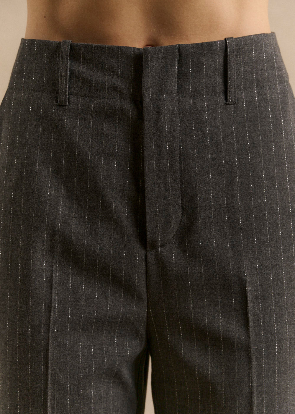 High-waisted pleated tailored trousers - Sud Express - 5 - Sud Express