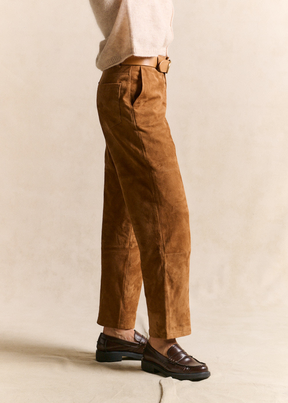 Straight-leg leather trousers - Sud Express - 4 - Sud Express