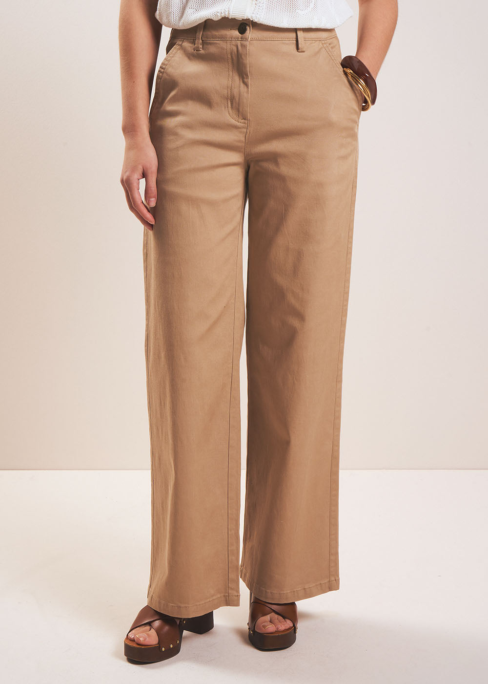 High-waisted straight-leg trousers - Sud Express - 2 - Sud Express