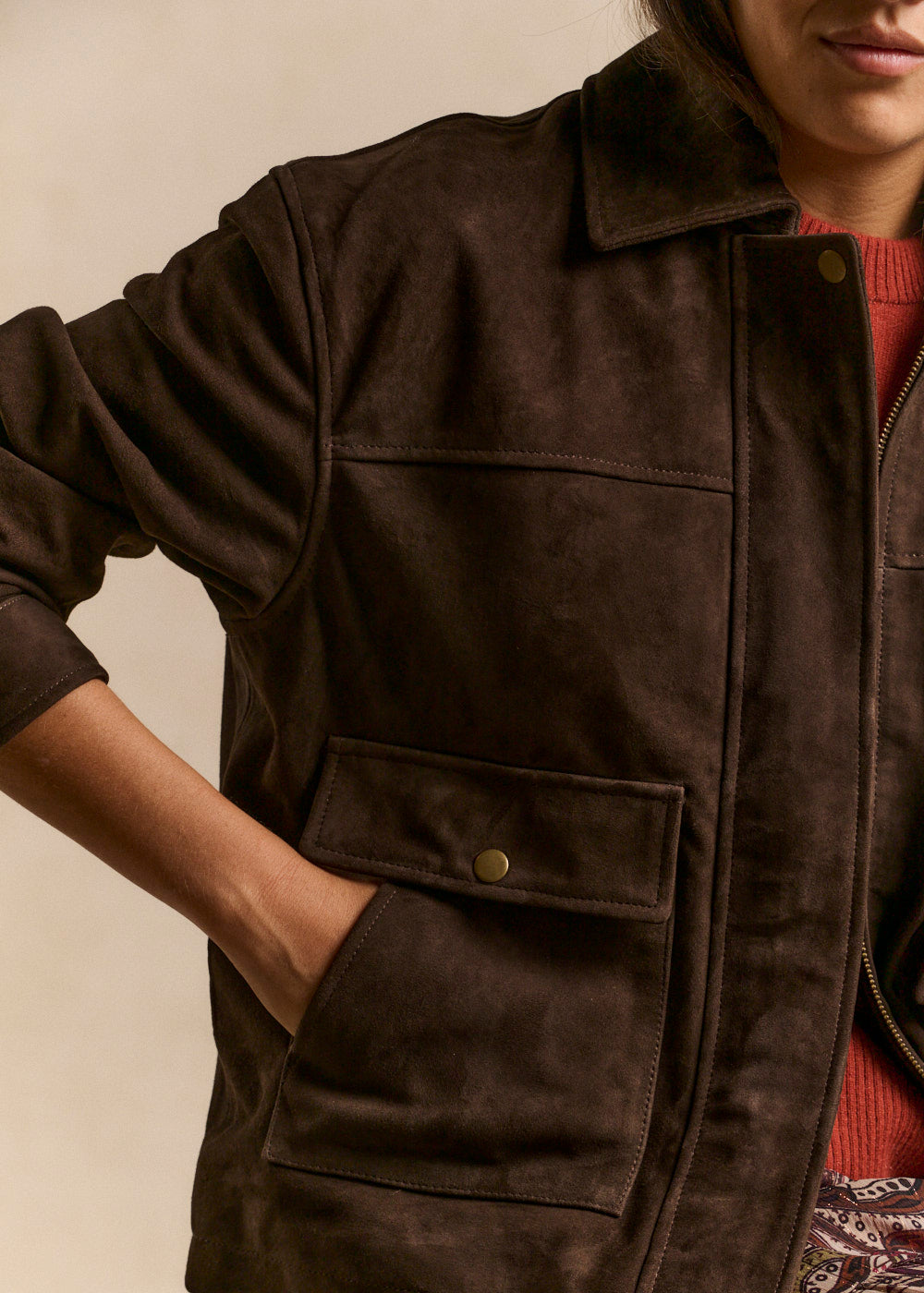 Oversized suede jacket - Sud Express - 4 - Sud Express