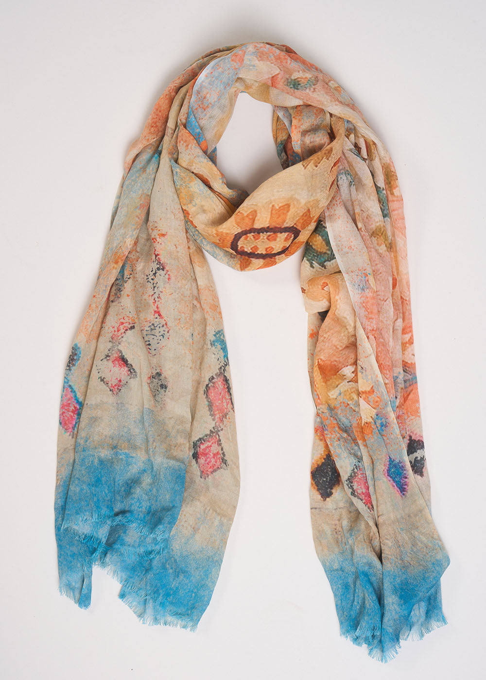 Printed rectangular scarf - Sud Express - 1 - Sud Express