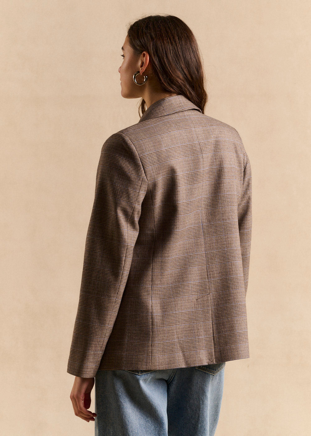 Veste blazer cintrée à carreaux - Sud Express - 3 - Sud Express