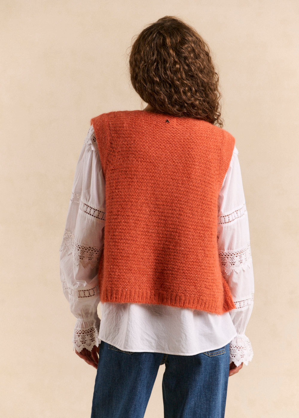 Cardigan sleeveless shorts in mohair - Sud Express - 3 - Sud Express