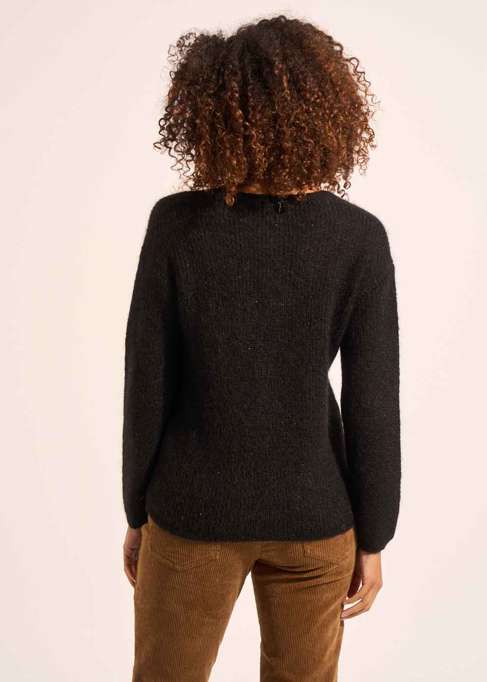 V-neck sweater with 3/4-length sleeves - Sud Express - 3 - Sud Express
