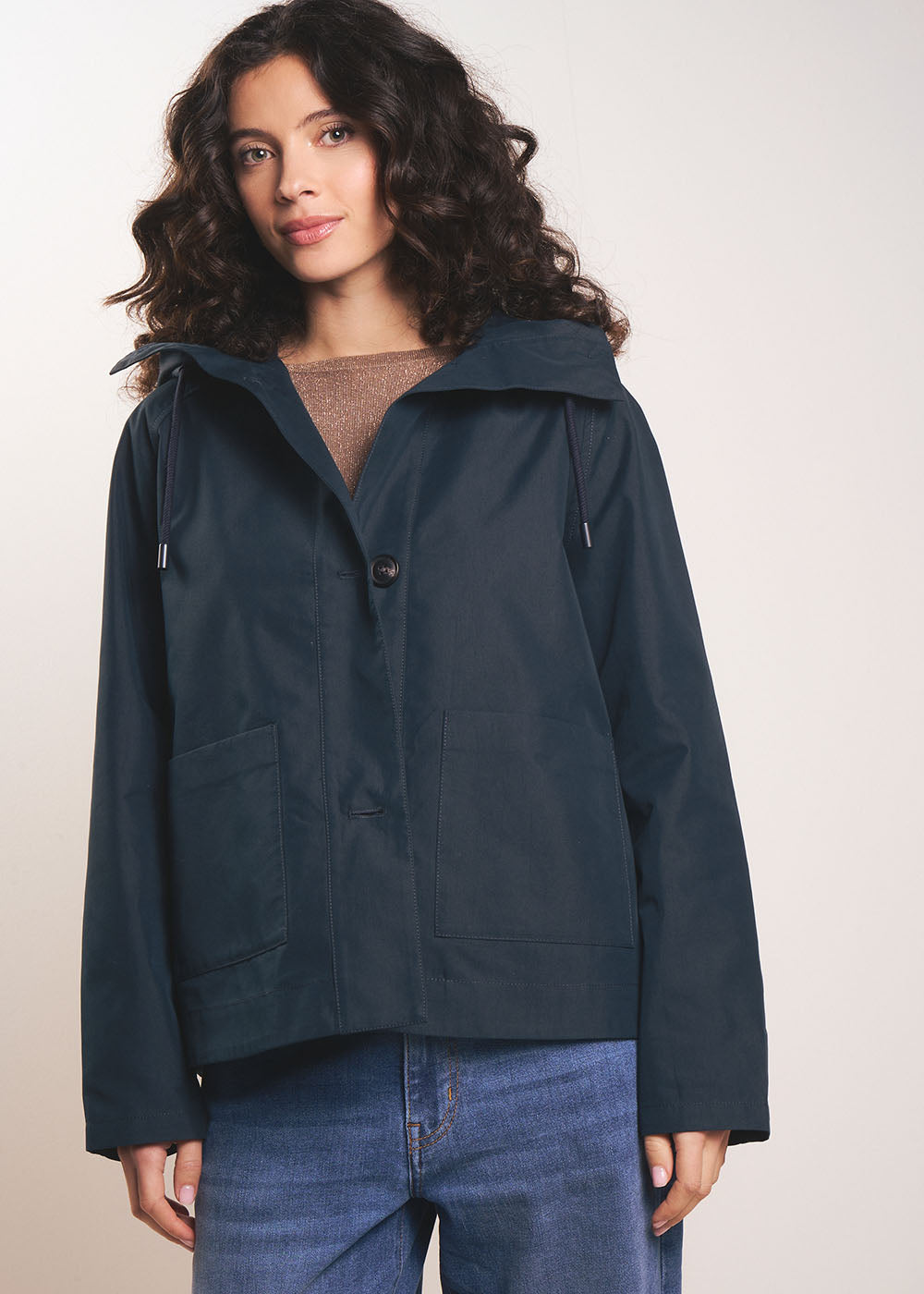 Short water-repellent jacket with hood - Sud Express - 1 - Sud Express