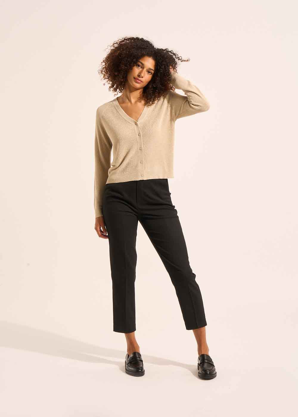 Pleated trousers with tummy-flattening effect - Sud Express - 5 - Sud Express