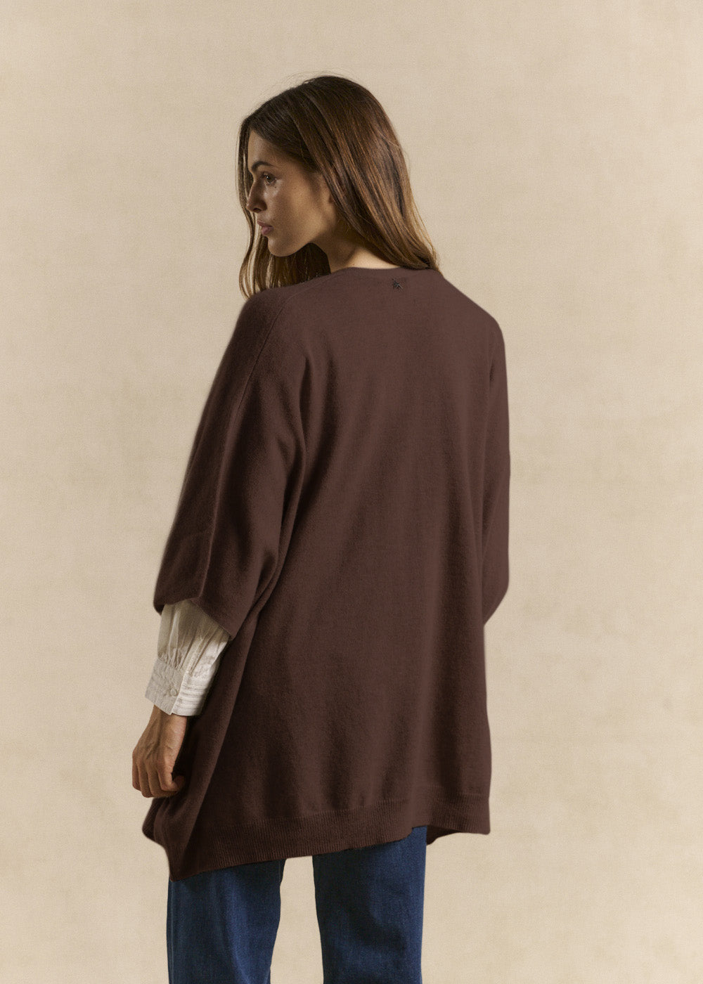 Oversized long cashmere cardigan - Sud Express - 3 - Sud Express
