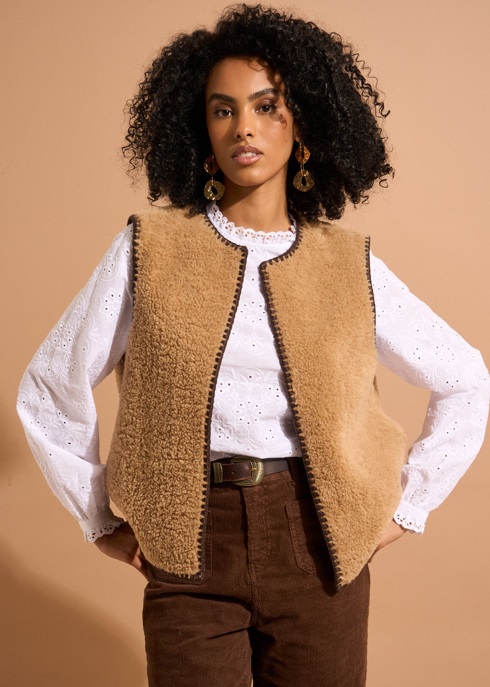 Faux fur vest - Sud Express - 4 - Sud Express