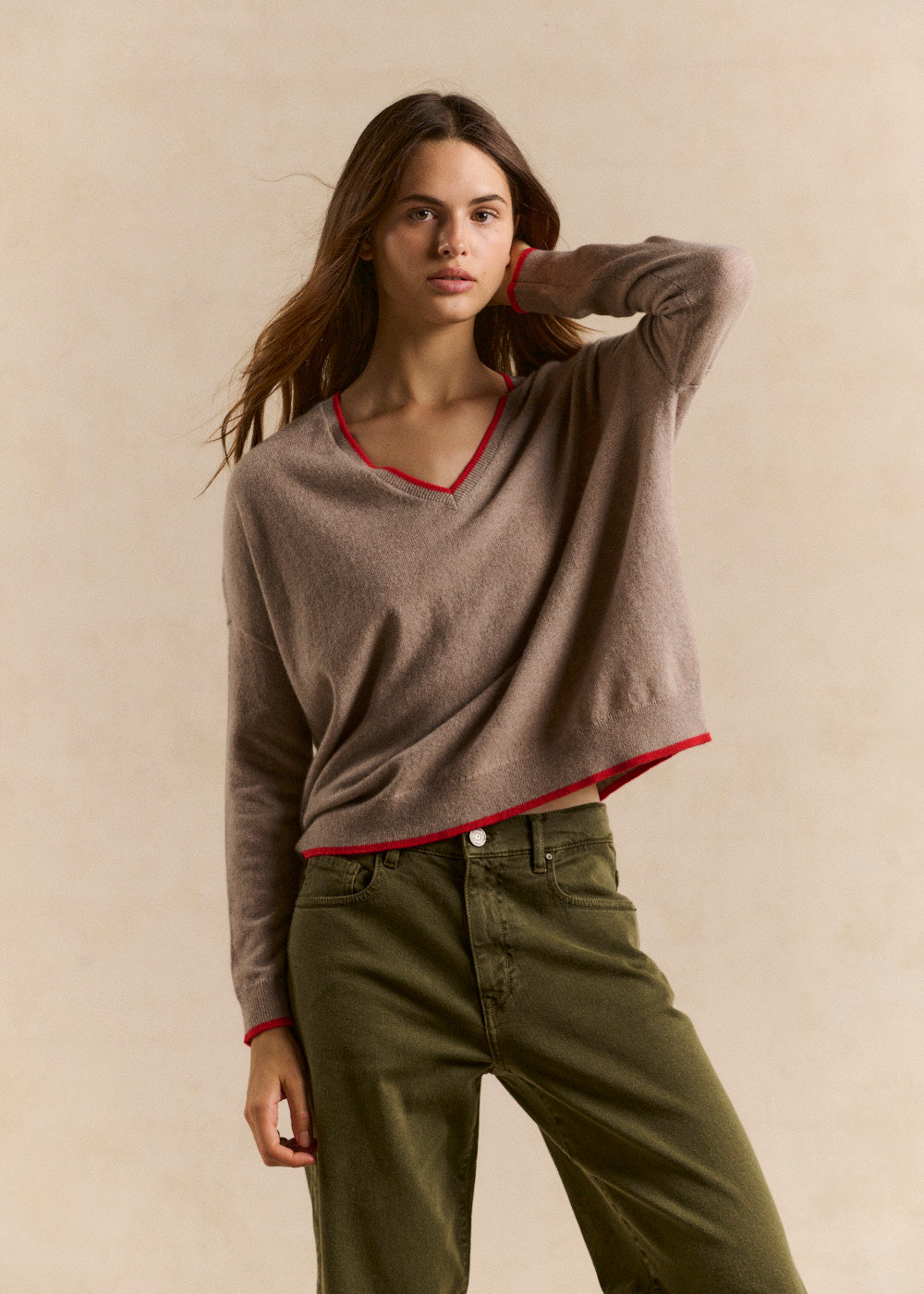 V-neck cashmere jumper - Sud Express - 1 - Sud Express
