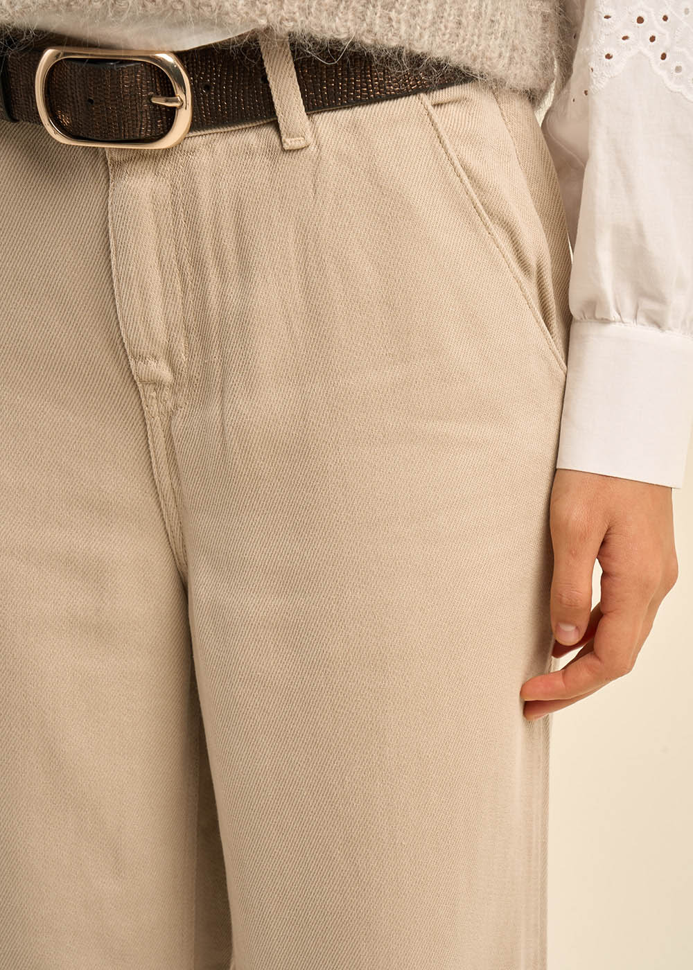 High-waisted straight-leg trousers - Sud Express - 2 - Sud Express