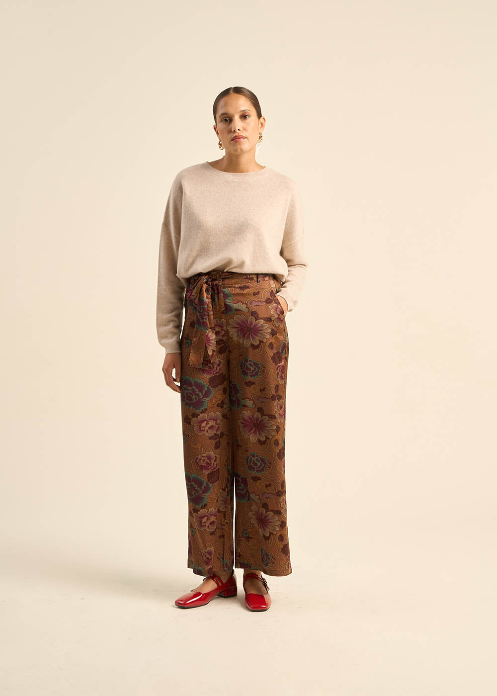 Printed high-waisted pants - Sud Express - 1 - Sud Express