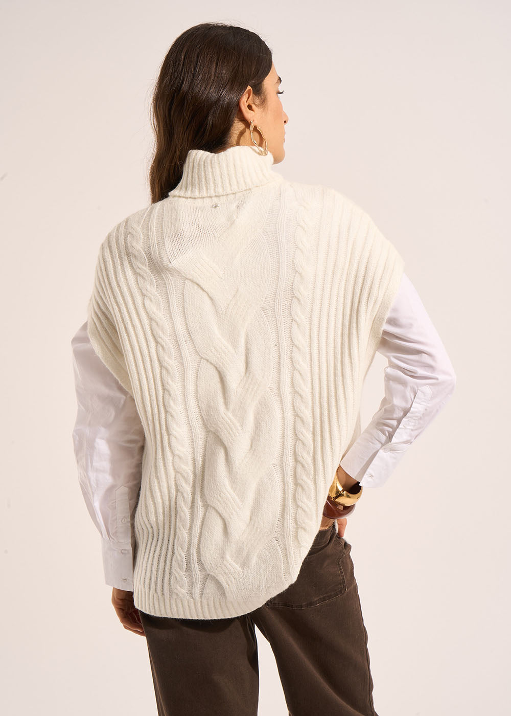 Sleeveless turtleneck sweater - Sud Express - 3 - Sud Express