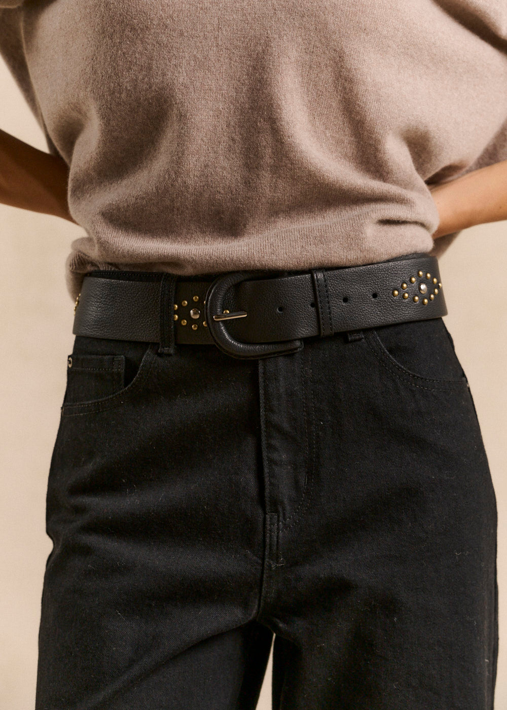 Studded leather belt - Sud Express - 2 - Sud Express