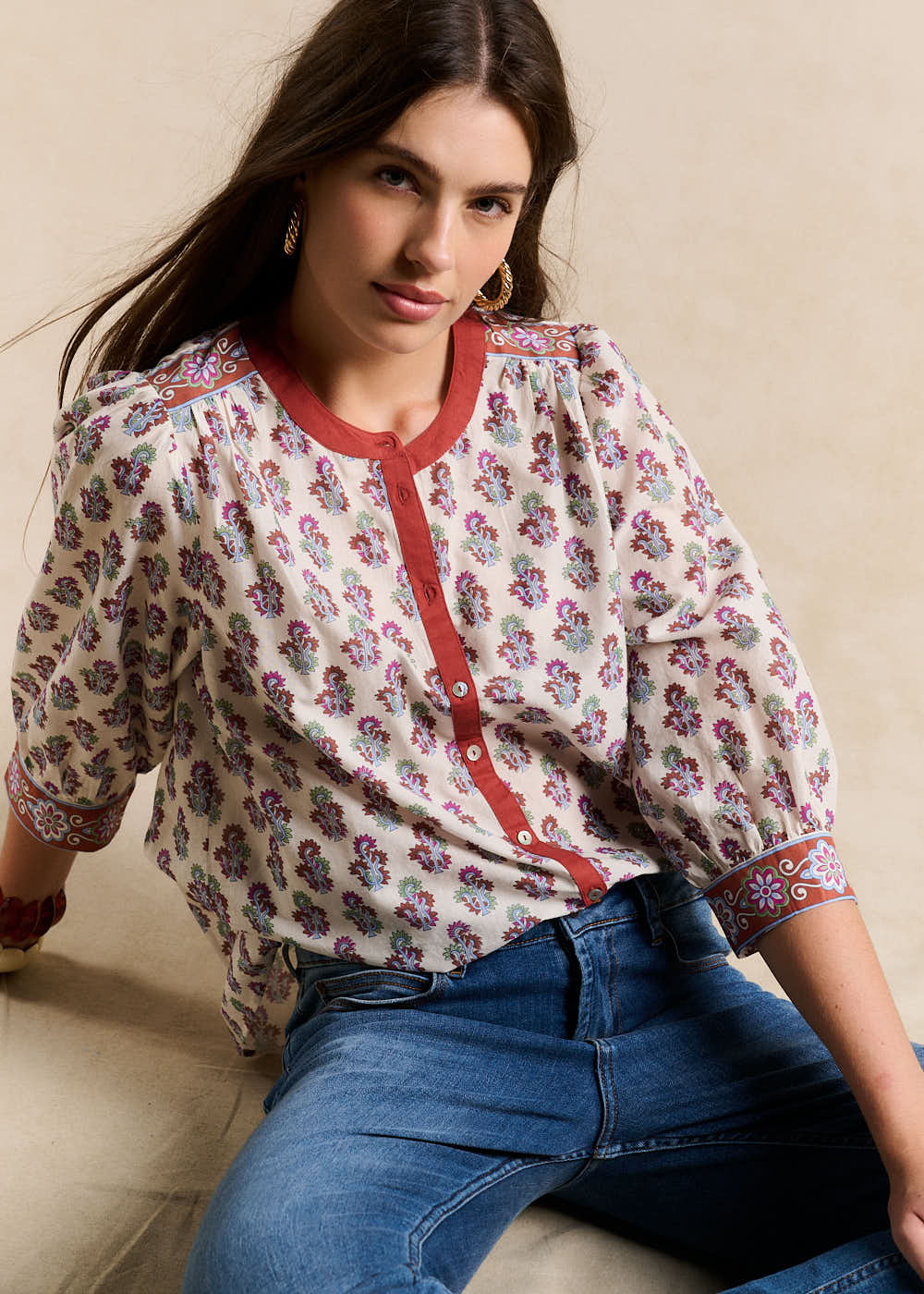 Printed blouse - Sud Express - 1 - Sud Express