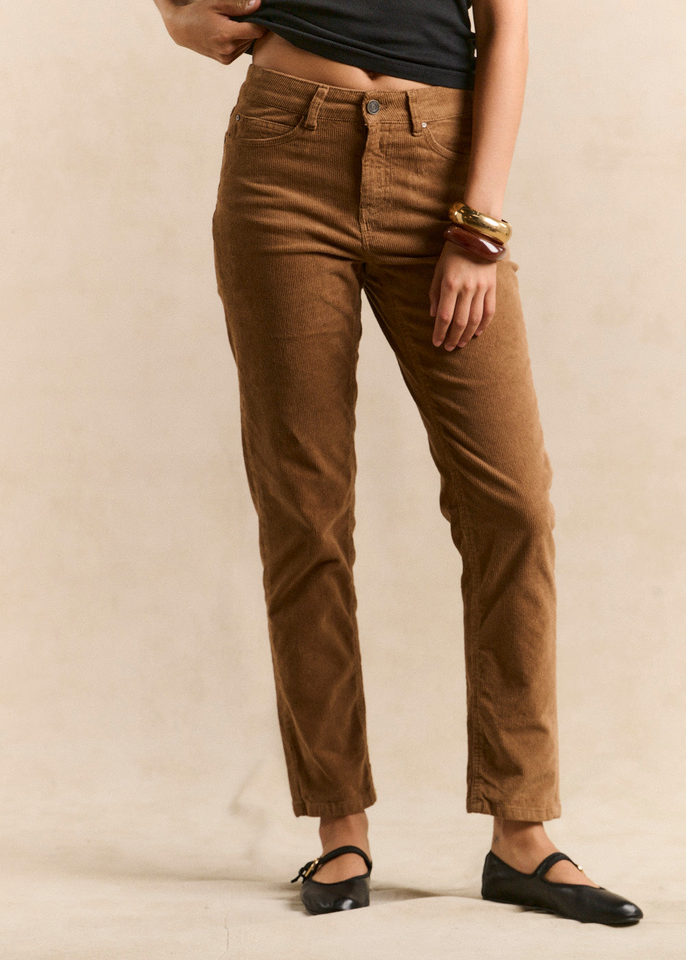 Slim-fit corduroy pants - Sud Express - 2 - Sud Express