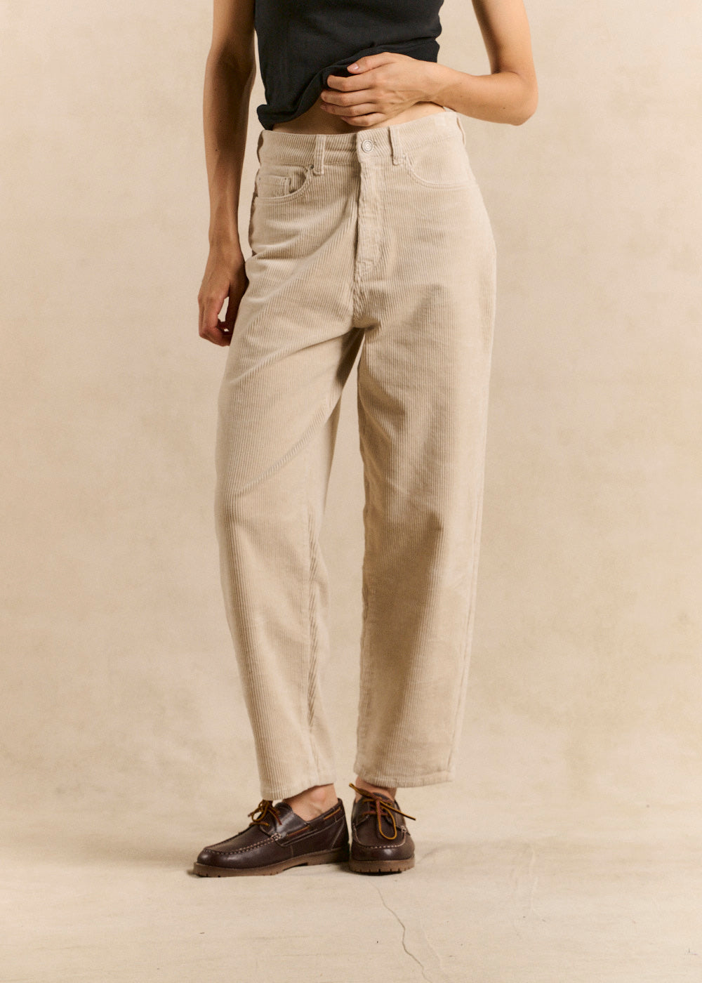 BILLYNI Balloon-cut velvet pants - 1 - Sud Express - Sud Express