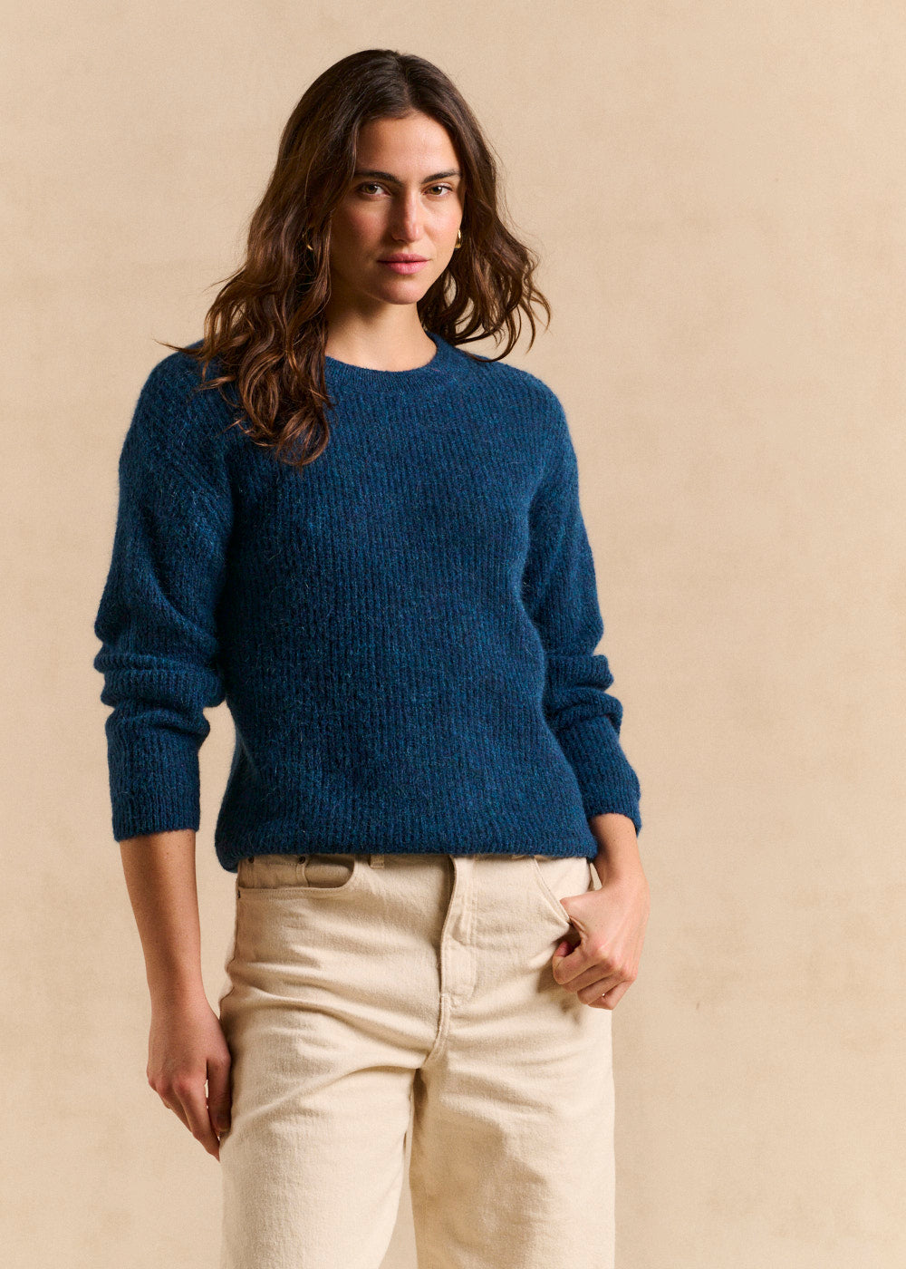 Round-neck alpaca sweater - Sud Express - 1 - Sud Express