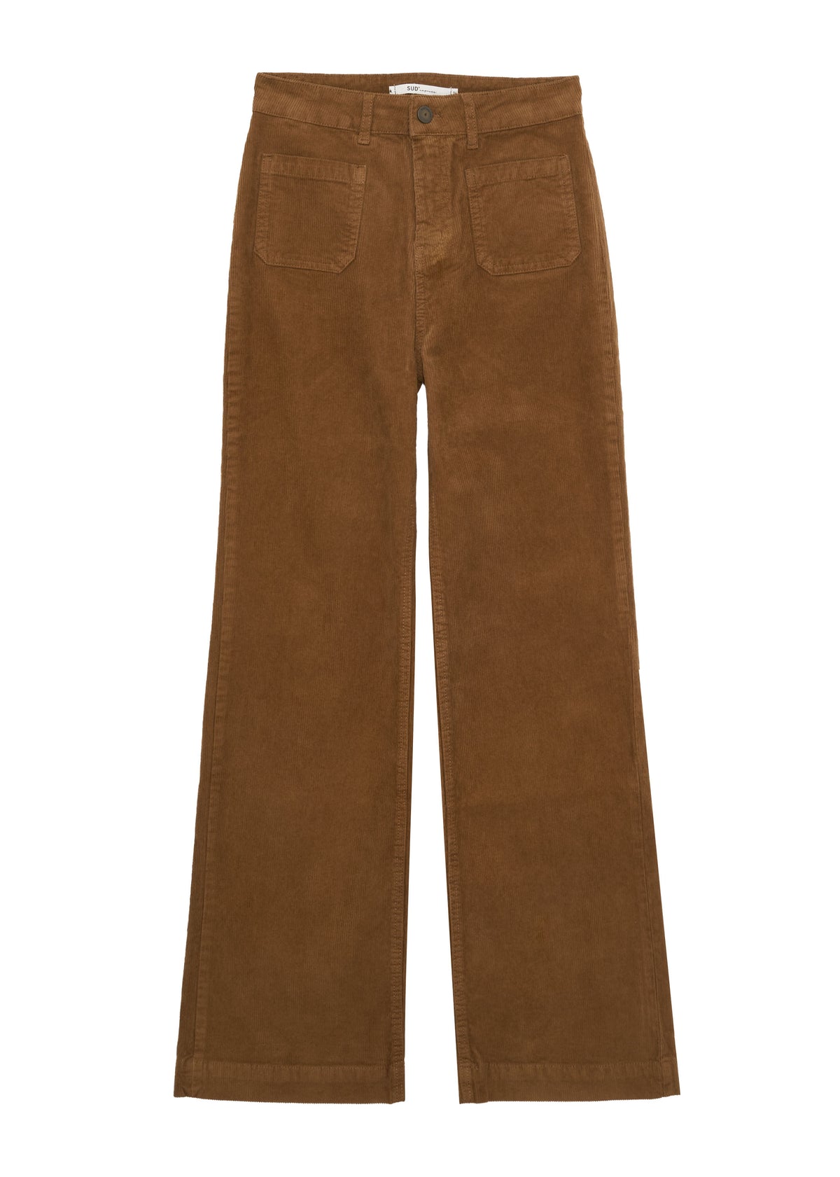 Wide-leg cotton velour trousers 700 high-waisted stripes - Sud Express - 1 - Sud Express
