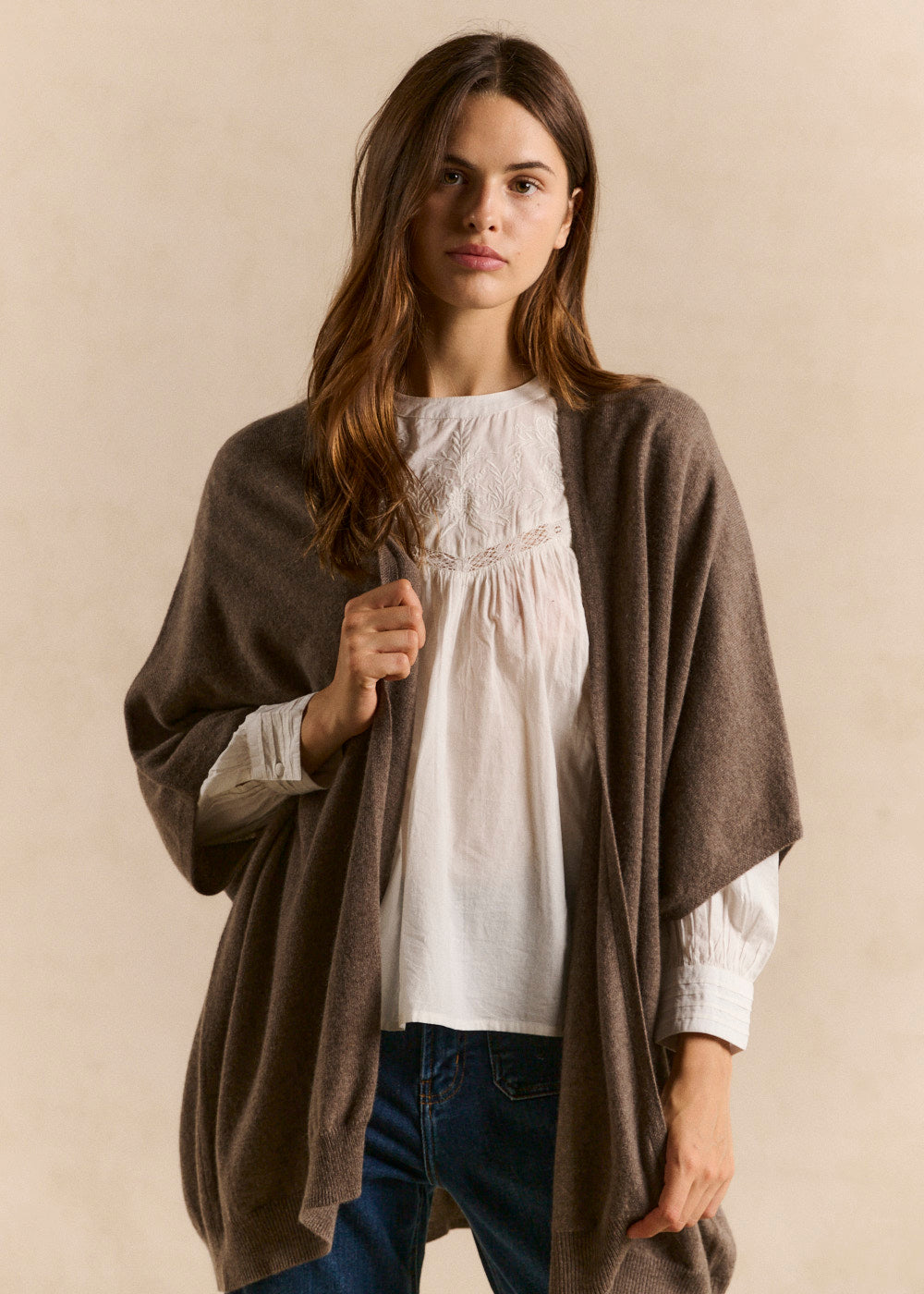 Oversized long cashmere cardigan - Sud Express - 4 - Sud Express