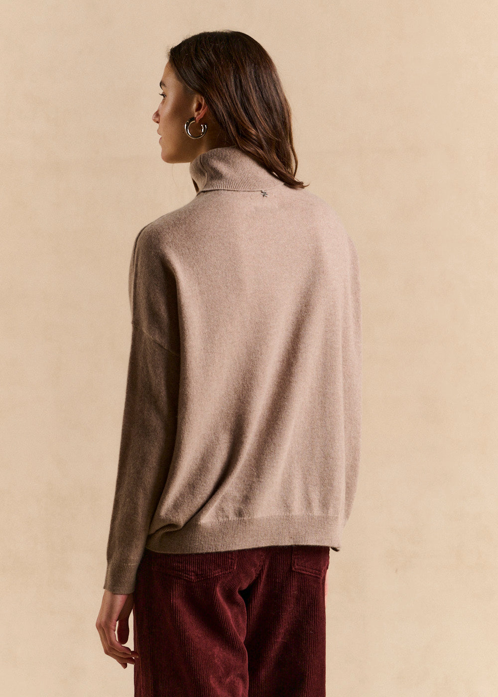 Pull cachemire col montant coupe large - Sud Express - 3 - Sud Express