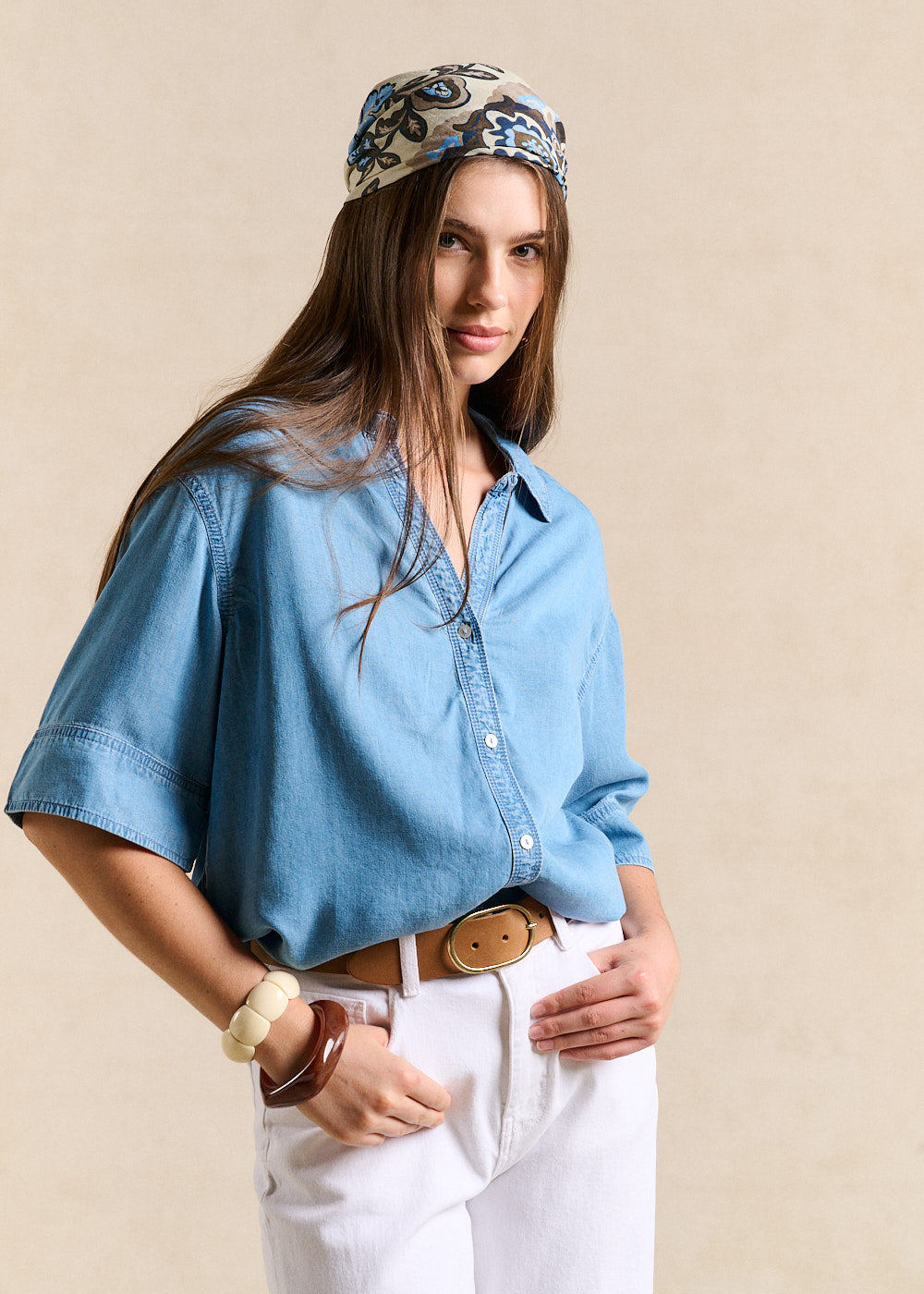 CHALY Fluid Denim Shirt - 1 - Sud Express - Sud Express