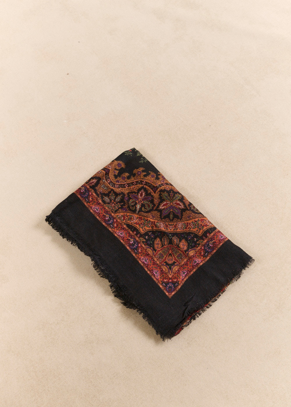 Floral-print wool and silk scarf - Sud Express - 1 - Sud Express