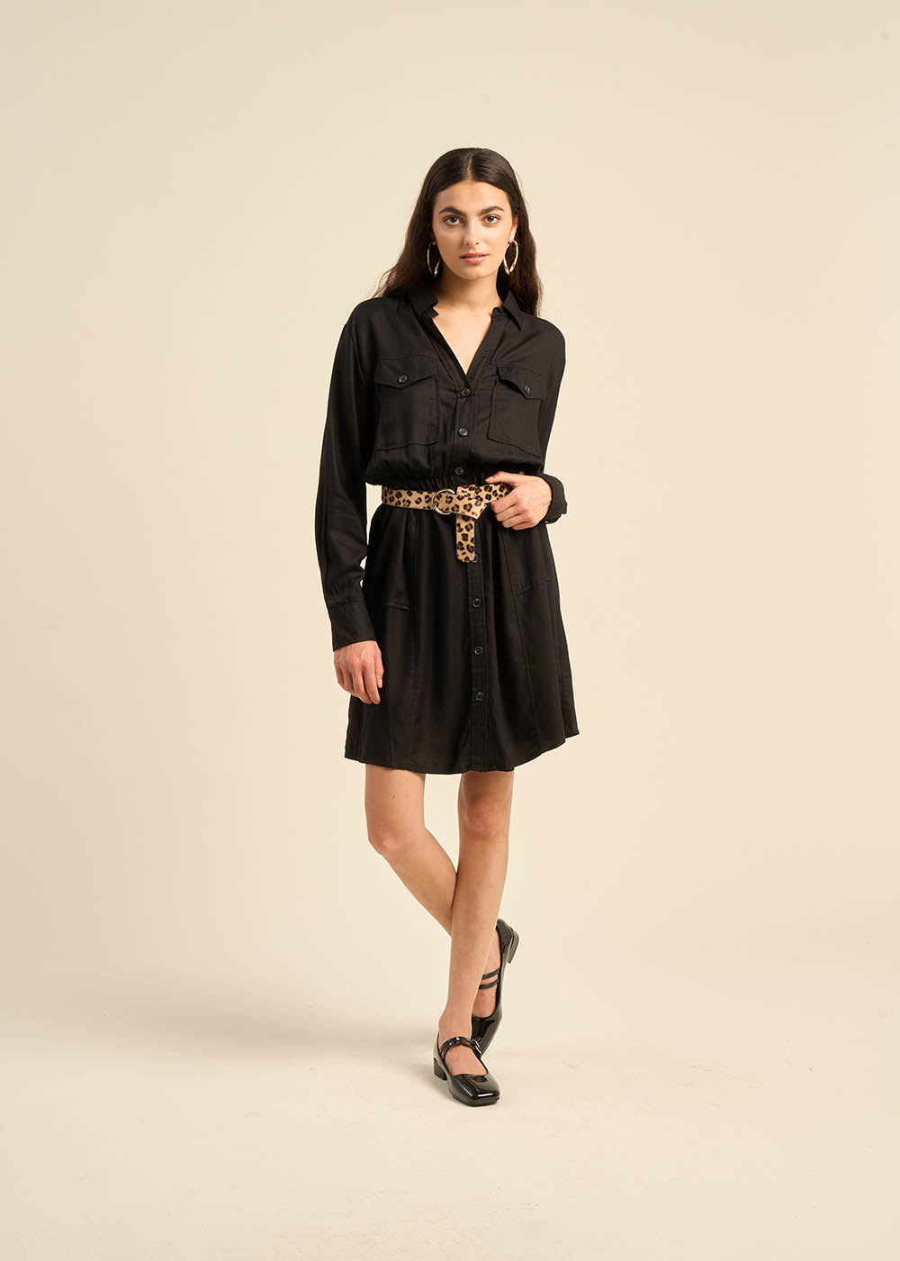 Long-sleeved shirt dress - Sud Express - 1 - Sud Express