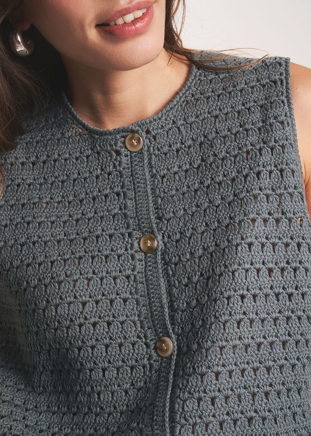 Cotton sleeveless waistcoat - Sud Express - 2 - Sud Express